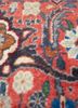aalam red and orange wool hand knotted Rug - CloseUp