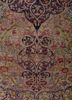 aalam green wool hand knotted Rug - CloseUp