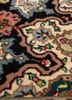 aalam grey and black wool and silk hand knotted Rug - CloseUp aalam grey and black wool and silk hand knotted Rug - CloseUp