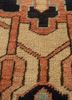 aalam red and orange wool hand knotted Rug - CloseUp
