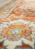 aalam red and orange wool hand knotted Rug - CloseUp
