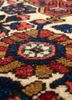 aalam red and orange wool hand knotted Rug - CloseUp