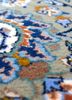 aalam blue wool hand knotted Rug - CloseUp