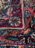 aalam blue wool hand knotted Rug - CloseUp