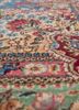 aalam blue wool hand knotted Rug - CloseUp