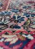 aalam red and orange wool hand knotted Rug - CloseUp