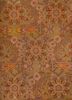 aalam red and orange wool hand knotted Rug - CloseUp