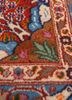 aalam red and orange wool hand knotted Rug - CloseUp aalam red and orange wool hand knotted Rug - CloseUp