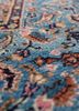aalam blue wool hand knotted Rug - CloseUp aalam blue wool hand knotted Rug - CloseUp
