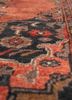 aalam red and orange wool hand knotted Rug - CloseUp