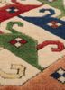 aalam red and orange wool hand knotted Rug - CloseUp aalam red and orange wool hand knotted Rug - CloseUp