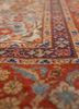 gulmarg red and orange silk hand knotted Rug - CloseUp