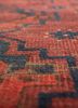 kiaan red and orange wool hand knotted Rug - CloseUp