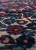 aalam blue wool hand knotted Rug - CloseUp
