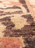 aalam red and orange wool hand knotted Rug - CloseUp