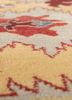 aalam green wool hand knotted Rug - CloseUp