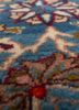 aalam blue wool hand knotted Rug - CloseUp