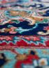 aalam blue wool hand knotted Rug - CloseUp