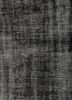 vintage grey and black wool hand knotted Rug - CloseUp vintage grey and black wool hand knotted Rug - CloseUp