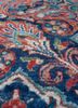 aalam blue wool hand knotted Rug - CloseUp