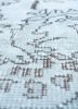 vintage blue wool hand knotted Rug - CloseUp vintage blue wool hand knotted Rug - CloseUp