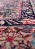 aalam red and orange wool hand knotted Rug - CloseUp