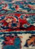 aalam red and orange wool hand knotted Rug - CloseUp