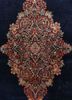 aalam blue wool hand knotted Rug - CloseUp