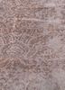aalam beige and brown wool and silk hand knotted Rug - CloseUp