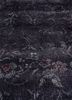 azalea grey and black wool and silk hand knotted Rug - CloseUp