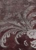 aalam red and orange wool and silk hand knotted Rug - CloseUp