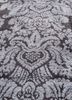 azalea grey and black wool and silk hand knotted Rug - CloseUp azalea grey and black wool and silk hand knotted Rug - CloseUp