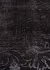 azalea grey and black wool and silk hand knotted Rug - CloseUp azalea grey and black wool and silk hand knotted Rug - CloseUp
