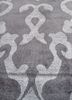 aurora grey and black wool and silk hand knotted Rug - CloseUp