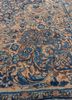 aalam blue wool hand knotted Rug - CloseUp