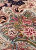 aalam blue wool and silk hand knotted Rug - CloseUp