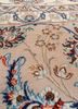 aalam red and orange wool and silk hand knotted Rug - CloseUp