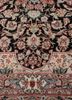 aalam red and orange wool and silk hand knotted Rug - CloseUp