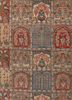aalam red and orange wool hand knotted Rug - CloseUp aalam red and orange wool hand knotted Rug - CloseUp
