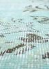 vintage green wool hand knotted Rug - CloseUp vintage green wool hand knotted Rug - CloseUp