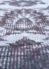 vintage grey and black wool hand knotted Rug - CloseUp