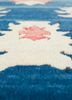 nuray blue wool hand knotted Rug - CloseUp