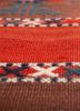 aalam red and orange wool flat weaves Rug - CloseUp aalam red and orange wool flat weaves Rug - CloseUp