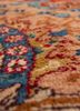 aalam blue wool hand knotted Rug - CloseUp