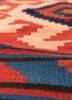 nayaab blue wool flat weaves Rug - CloseUp nayaab blue wool flat weaves Rug - CloseUp