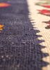 nayaab blue wool flat weaves Rug - CloseUp nayaab blue wool flat weaves Rug - CloseUp