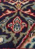aalam blue wool hand knotted Rug - CloseUp