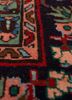 aalam red and orange wool hand knotted Rug - CloseUp