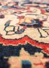 aalam red and orange wool hand knotted Rug - CloseUp