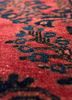 aalam red and orange wool hand knotted Rug - CloseUp aalam red and orange wool hand knotted Rug - CloseUp